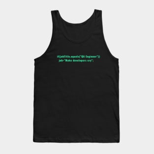 Testing - Software tester - Software developer - geeky humor Tank Top